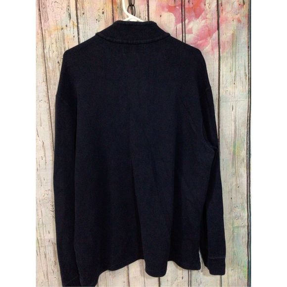 Ralph Lauren 90’s 1/4 Zip Sweater Sweatshirt Size XL Navy 🌴 - Picture 10 of 13
